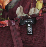 Aqua Pleated Floral Woven Maxi Dress IDM12073 Cherry Lacquer Purple Multi XS