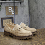Journee Collection Comfort Foam Jessamey Platform Loafers Taupe Brown 7.5M