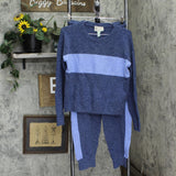 Saturday Sunday Anthropologie Womens Comfy Lounge Pajama Set Blue S
