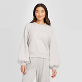 A New Day Women's Crewneck Pullover Sweatshirt 77589895 Gray L