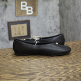 A New Day Charlie Embellish Faux Leather Flats 95142239 Black 7.5M