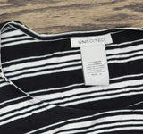 Unedited by Teeze Me Juniors Knit Striped A-Line Dress S244149W Black Stripe S