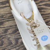 A New Day Womens Maddison Sneakers with Memory Foam Insole White / Gold 7.5M