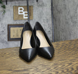 On 34th Womens Jeules Pointed-Toe Slip On Pumps 10018690100 Black Leather 10M