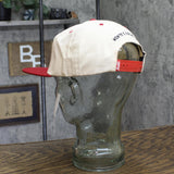 Monte's Fine Foods Tomato Vine Baseball Snapback Hat Khaki / Red