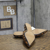 A New Day Womens London Sling Back Flats Sandals 94303555 Leopard Brown 7M