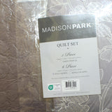 Madison Park Classic Set 6-Piece Cotton Blend Floral Taupe Purple Full / Queen