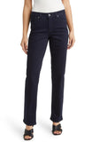 Anne Klein Womens Fly Front 5 Pocket Straight Leg Jeans Indigo Rinse Wash 12