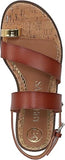 Sam & Libby Womens Strappy Perris Flat Sandal J5247S1200 Amber Brown 6.5M