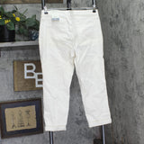 Style & Co. Roll Petite Mid Rise Curvy Girlfriend Jeans Eggnog Off White 8P