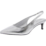 Calvin Klein Womens Mule Dainty Pumps KCDAINTY Silver Gray 7M