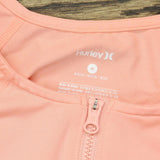 Hurley Womens UPF 50+ Long Sleeve Rashguard 1580006 Coral Pink M