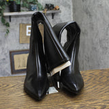 A New Day Nelly Under-Knee Heeled Boots Faux Leather 94637608 Black 7M