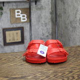 Shade & Shore Womens Neida EVA Two Band Footbed Slide Sandals 83105499 Red 6M