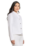 Jones New York Womens Patch Pocket Denim Jacket 10928933 Soft White XL