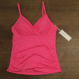 Anne Cole Womens Surplice Underwire Tankini Swim Top Glow Pink 38C /40B
