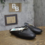 A New Day Sandy Mule Flats Faux Leather 87930575 Black 8M