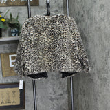 BCX Womens Plus Size Animal Print Open-Front Faux Fur Shrug Animal Brown 2X
