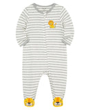 Little Me Baby Boys' Little Lion Footie Knit LBQ13240N Gray Multi 6 Months