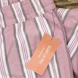 State Of Day Womens Printed Poplin Pajama Set Mauve Orchid Purple 2XL