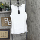 DG2 by Diane Gilman Womens Mixed-Media Easy Tank 675233 White L