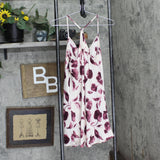 State Of Day Womens Silk Touch Solid Chemise Nightgown Watercolor Floral Pink XS