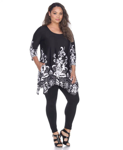 White Mark Womens Plus Yanette Tunic Top PS1301-08-3XL