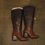 Vince Camuto Womens Leather Ombre Leila Knee High Boot Chocolate Fade Brown 7.5M