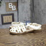 Universal Thread Womens Winnie Studded Fisherman Sandals White / Gold 8M
