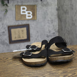 Goodfellow & Co Mens Saul Suede Two Band Sandals Cork 94809739 Black 11