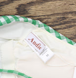 Andie Snap Front Gingham One-Piece Swimsuit AO624 Green Gingham M