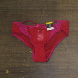 INC International Concepts Womens Printed Mesh Hipster Underwear Crimson Red M