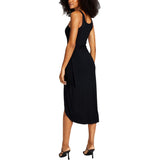 And Now This Womens Sleeveless Knit Side-Tie Tulip Midi Dress Black S