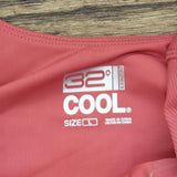 32 Degrees Womens Mini Ribbed Tank Top with Built in Bra Slate Rose Pink M