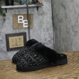 Style & Co Rayaa Quilted Faux Fur Slippers 10021612600 Black Beauty 5M