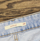 Levi's Superlow Jeans with Button and Zip Fly 92463705 Abraided Art Blue 28x32
