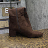 Michael Michael Kors Block Heel Riding Boot with Side Zip Mocha Brown 11M