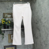 Calvin Klein Womens Tailored Knit Pull-on Flare Leg Crepe Pants Pearl Pink L
