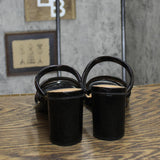 Dv Dolce Vita Women's Myla Strappy Block-Heel Sandals Shoes Black Patent 11M