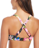 Bleu By Rod Beattie Sweet Escape Bra-Sized Bikini Swim Top Multi Black 40D