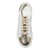 A New Day Womens Maddison Sneakers with Memory Foam Insole White / Gold 7.5M