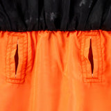 Cat & Jack Girls Adaptive Long Sleeve Halloween Tulle Dress Black / Orange L