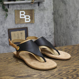 Aerosoles Womens Flat Slingback Thong Sandal Black Combo 10M
