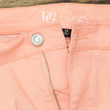 DG2 Womens Fringe Hem Floral Jeans 710896 Blush Pink 14