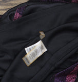 Siena Womens Metallic Side-Twist Long Sleeve Faux Wrap Mini Dress Purple Multi 8