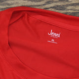 Jenni Womens Long-Sleeve Pajama Shirt Top 100173608MS Red XL