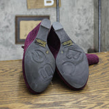 BCBGeneration Womens Suede Wedge Heel WESSY Slouch Boots Dark Plum Purple 7M