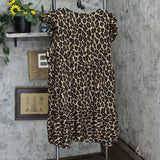 Shein Womens Babydoll Woven Curve Tunic Dress 166fe5a3c42d4a Brown Leopard 3XL