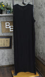 A New Day Women's Sleeveless Plisse Knit Dress 84139437 Black L
