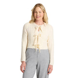 A New Day Long Sleeve Bow Cardigan Sweater 94674324 Cream Off White L